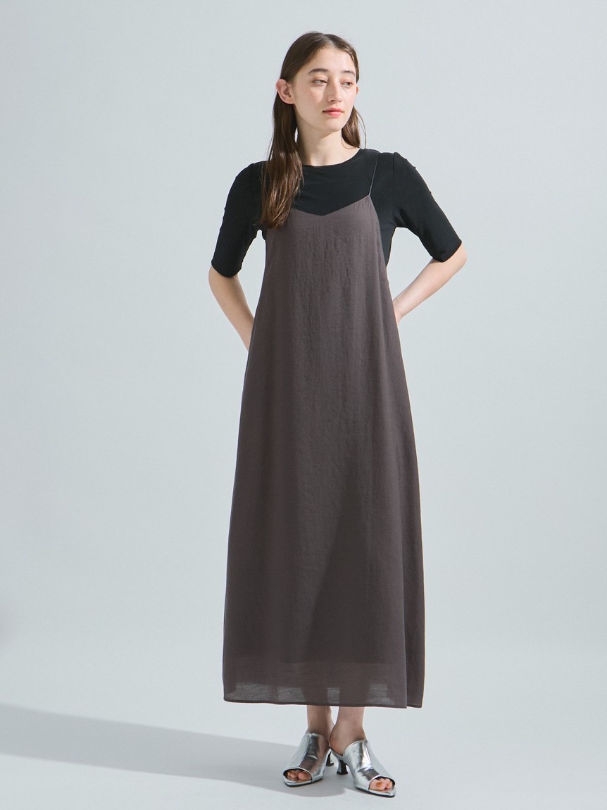ドレスプラス DRESS+ レーススタンドカラーワンピースドレス