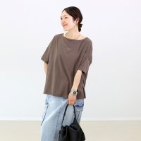 Aletta vita/アレッタ ヴィータ Aletta vita オーガニックコットンボートネックワイドプルオーバー/508245834