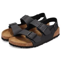BIRKENSTOCK/ビルケンシュトック BIRKENSTOCK サンダル ミラノ ビルコフロー レディース 細幅 スエード レザー MILANO BF ブラック 黒/508245890