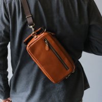 sankyoshokai/サンキョウショウカイ 三京商会 牛革レザーショルダーバッグ 日本製 ヌメ革/508245904