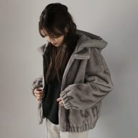 sankyoshokai/サンキョウショウカイ 三京商会 フェイクファージャケット フード付き/508245920