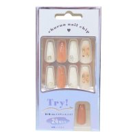 cinemacollection/シネマコレクション cinemacollection コスメ雑貨 ネイルチップロングスクエアタイプ APRICOT カミオジャパン ネイルアート 付け爪 おしゃ/508245987
