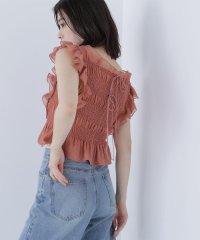 NATURAL BEAUTY BASIC/シャーリングペプラムブラウス/508246486