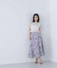 NATURAL BEAUTY BASIC/シアーフラワープリントフレアスカート/508246487