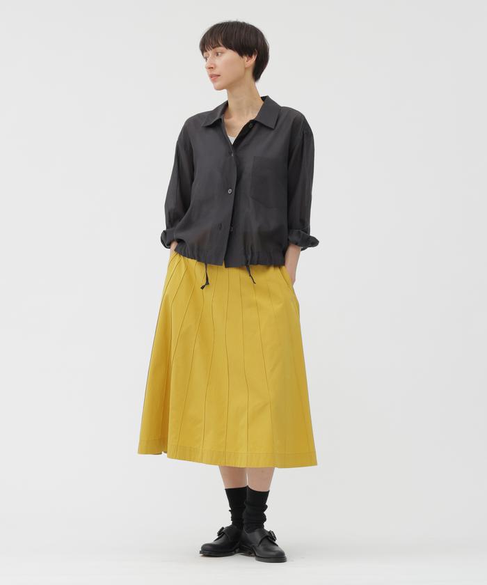美品 MARGARETHOWELL マーガレットハウエル スカート コットン L SOFT COMPACT COTTON SKIRT(508246506) | マーガレット