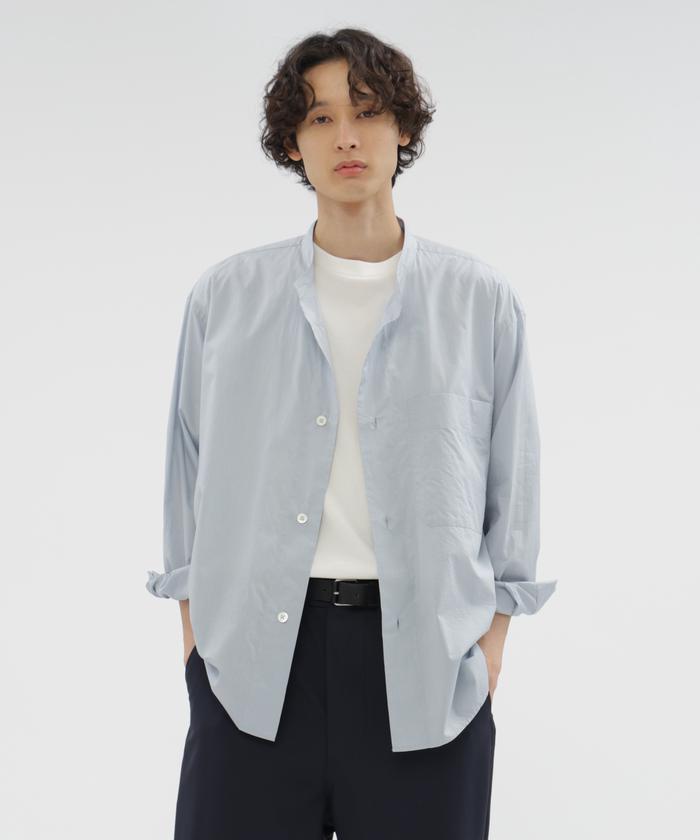 未使用に近い　マーガレットハウエル　2023SS Tシャツ　綿　ブルー　日本製 未使用に近い マーガレットハウエル 2023SS Tシャツ 綿 ブルー