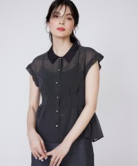 Maglie le cassetto/マーリエ ル カセット Maglie le cassetto 《大きいサイズ》衿配色シアードットブラウス/508246638