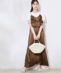 Couture Brooch/シワサテンラッフルキャミワンピース/508246786