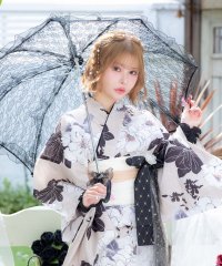 Retica/レティカ Retica 浴衣レディース モノトーン牡丹 2点セット(ゆかた・兵児帯)/508252401