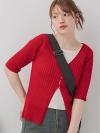 RETRO GIRL/レトロガール RETRO GIRL フェイクレイヤードリブカーデ/508252535