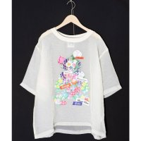 ScoLar/スカラー ScoLar クマシルエット花柄シアープルオーバー/508252741