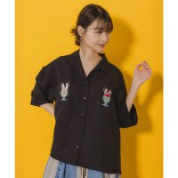 ScoLar/スカラー ScoLar レトロなネコソーダ刺繍シャツ/508252742