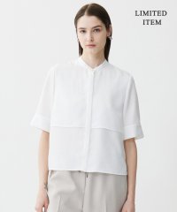 ICB（LARGE SIZE）/【WEB限定・洗える】シルキーツイル 半袖クロップドシャツ/508256004