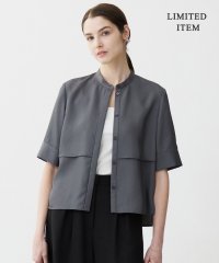 ICB（LARGE SIZE）/【WEB限定・洗える】シルキーツイル 半袖クロップドシャツ/508256004