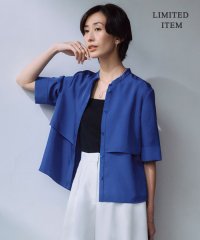 iCB/【WEB限定・洗える】シルキーツイル 半袖クロップドシャツ/508256005