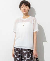 NIJYUSANKU（LARGE SIZE）/【SLOW/一部店舗限定】シースルートリコット シアー Tシャツ/508256006