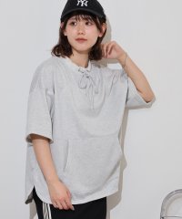 JUNGLE JALOPY/ジャングルジャロピー JUNGLE JALOPY ラメ混裏毛デザインラウンドヘムオーバーサイズトップス/508256198