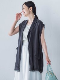 LAUTREAMONT/ロートレアモン LAUTREAMONT 【WEB限定】フィブリルタフタロングジレ ≪手洗い可能≫/508256331