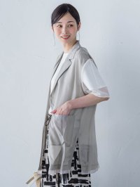 LAUTREAMONT/ロートレアモン LAUTREAMONT 【WEB限定】フィブリルタフタロングジレ ≪手洗い可能≫/508256331