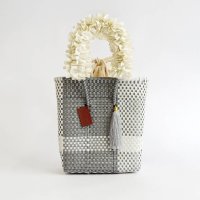 WOVEN/ウーヴン WOVEN メルカドバッグ × フリルハンドルカバー nbk－m－blcr－frill－blcr－frill－iv/508256375
