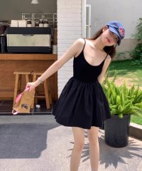 shopnikoniko/ショップニコニコ ShopNikoNiko ドッキング フレア ミニキャミワンピース ma 【即納】韓国ガーリー バレエコア ミニワンピース キャミソール ミニ/508256376