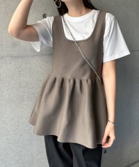 and　Me.../アンドミー andme 2way ペプラム ノースリーブ ニット トップス/508256384