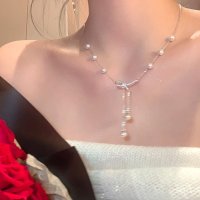 Forcement/フォースメント Forcement 大人可愛いリボンモチーフチェーンパールネックレス/508256391