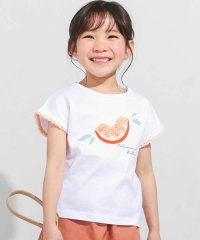 BeBe/立体オレンジモチーフフリンジ半袖Tシャツ(90~150cm)/508182683