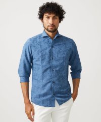 MICHEL KLEIN HOMME/《日本製》ボタニカル柄七分袖シャツ/508194808