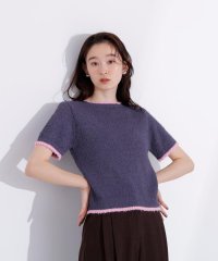 N Natural Beauty Basic/ミニフリンジバイカラーニット/508256992