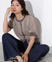 N Natural Beauty Basic/バイカラーラメカーディガン/508256993