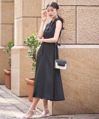 SWINGLE/麻調サイドレースアップジレワンピース/508256959