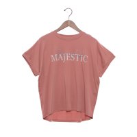 EGLANTINE/エグランティーヌ EGLANTINE 刺繍×プリントロゴ半袖Tシャツ【日本製】/508240250
