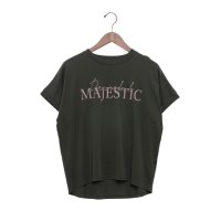 EGLANTINE/エグランティーヌ EGLANTINE 刺繍×プリントロゴ半袖Tシャツ【日本製】/508240250