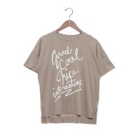 EGLANTINE/エグランティーヌ EGLANTINE でかロゴプリント半袖Tシャツ【日本製】/508240251