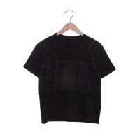 EGLANTINE/エグランティーヌ EGLANTINE レースキャミレイヤード風半袖カットソー/508240257