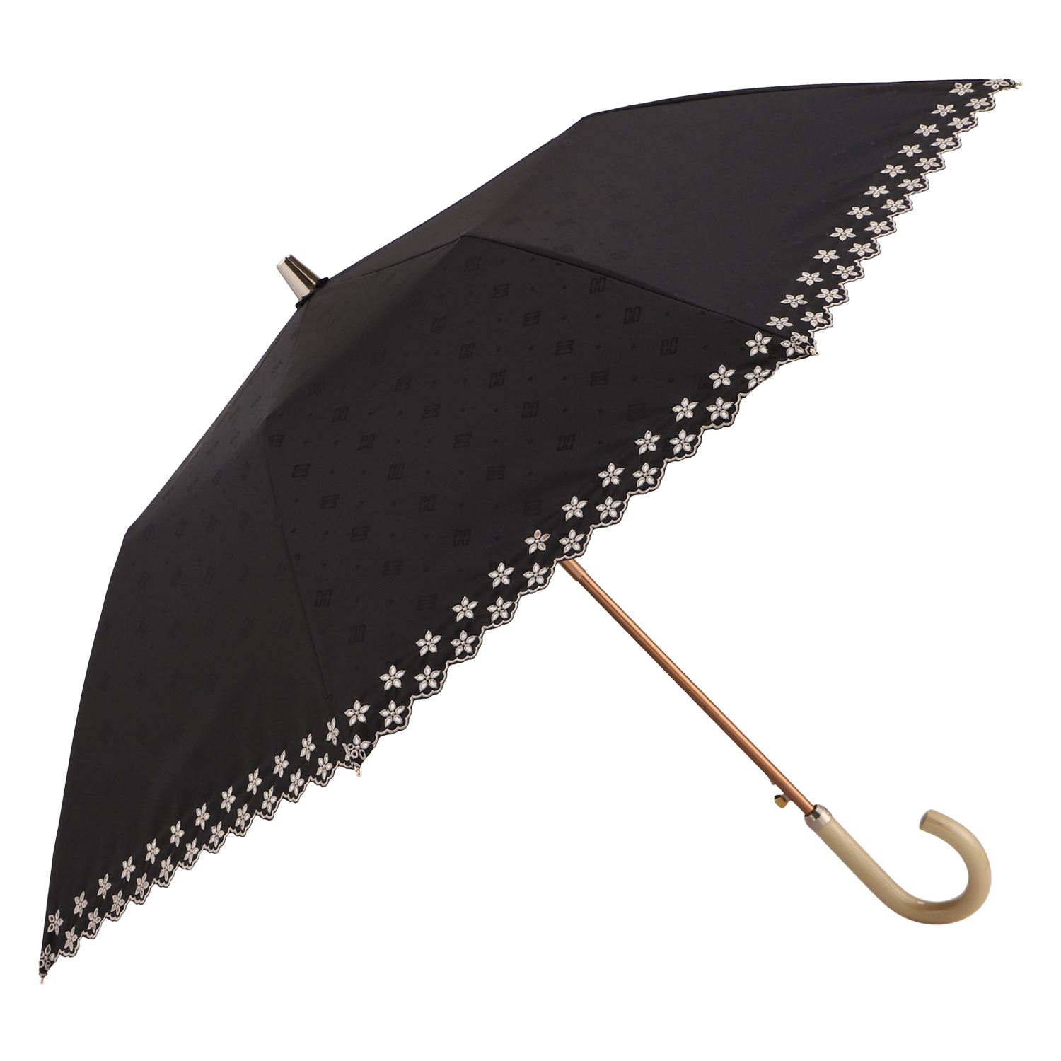晴雨兼用日傘　日傘　DAKS ダックス　傘入れ　黒　無地 ダックス DAKS 日傘 雨傘 晴雨兼用 折りたたみ傘 2段 レディース