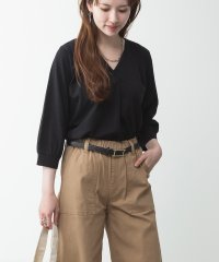JUNGLE JALOPY/ジャングルジャロピー JUNGLE JALOPY ブラウス風タックスキッパー 七分丈Tシャツ/508259885