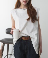 JUNGLE JALOPY/ジャングルジャロピー JUNGLE JALOPY 肩タックノースリーブボートネックTシャツ/508259886