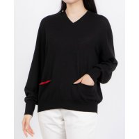 Pizzo Bianco/ピッツオ ビアンコ Pizzo Bianco ポケット配色Vネックセーター/508259898