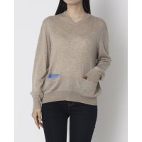 Pizzo Bianco/ピッツオ ビアンコ Pizzo Bianco ポケット配色Vネックセーター/508259898