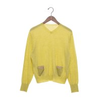 Pizzo Bianco/ピッツオ ビアンコ Pizzo Bianco ポケット配色Vネックセーター/508259898