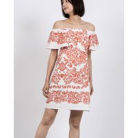 GAUDI/ガウディ GAUDI ダマスク柄オフショルワンピース/508259954
