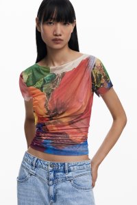 Desigual/デシグアル Desigual ドレープシフォンTシャツ/508259988