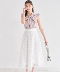tocco closet/トッコクローゼット tocco closet リボン刺繍シアーフレアスカート/508259999