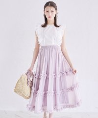 tocco closet/トッコクローゼット tocco closet ティアードフリルシアーフレアスカート/508260001