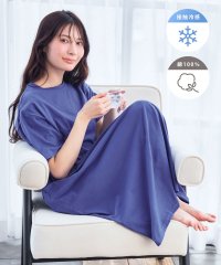 aimerfeel/綿100% 接触冷感 ミモレ丈 ワンピース/508260044