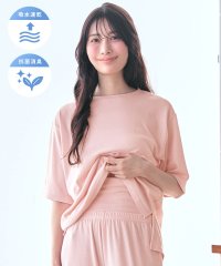 aimerfeel/さらっとドライ 腹巻付き 半袖 綿混 上下セット/508260046