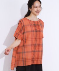 SHOO・LA・RUE/ポンチョシルエットで涼やか シアーチェックブラウス/508260219