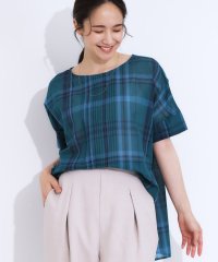 SHOO・LA・RUE/ポンチョシルエットで涼やか シアーチェックブラウス/508260219